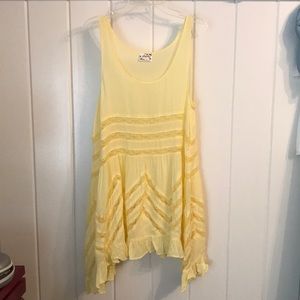 Free people yellow lace dress